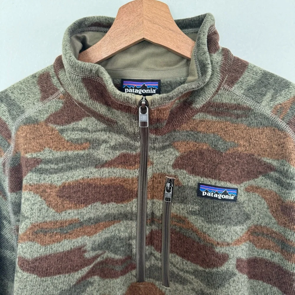 Patagonia Better Sweater Adult XL Camo 1/4 Zip Fleece Outdoor Mens 25523 BWSK - Picture 3 of 10